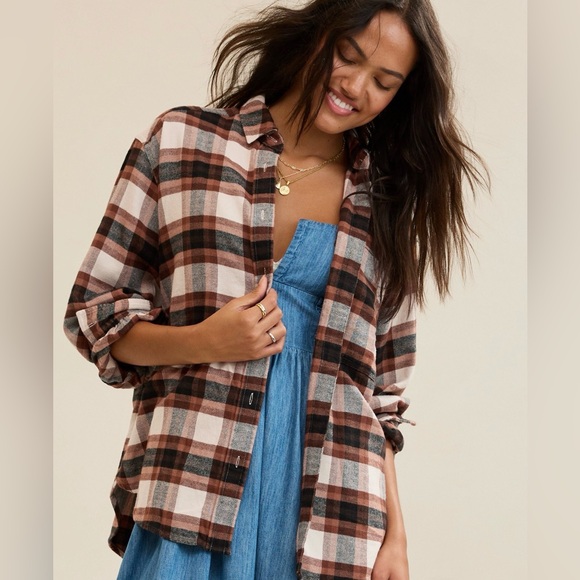 aerie Tops - ⭐️NWOT⭐️ Aerie Anytime Fave Flannel Button Down Shirt
